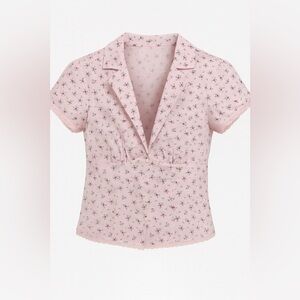 Wild Fable Light Pink Floral Blouse